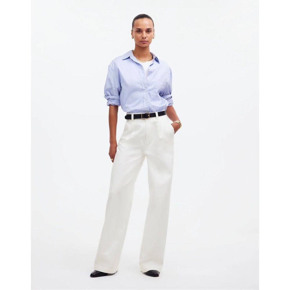 $138 Madewell NWT White Superwide Leg Jeans Airy Denim Edition size 27 m8